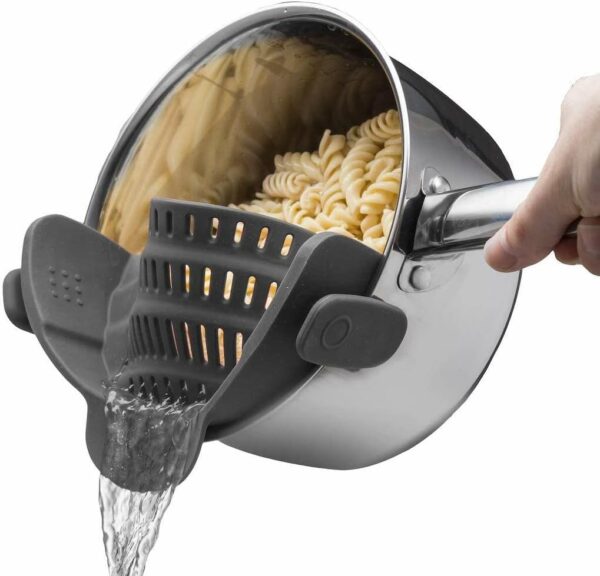 Kitchen Gizmo Snap N' Strain - Silicone Clip-On Colander,